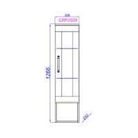 Шкаф пенал Aqwella Craft 30 подвесной Дуб балтийский арт-CRF0503DB — фото 5, Пеналы для ванной комнаты