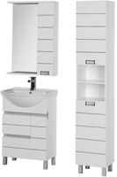 Зеркало со шкафом Aquanet Доминика 60 с подсветкой R Белое арт-171918 — фото 3, Зеркальные шкафы в ванную