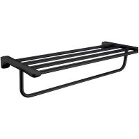 Полка для полотенец CeramaLux Monelli Черная матовая арт-70010 — фото 1, Полки для полотенец