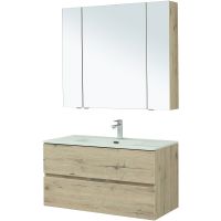 Товар: Комплект мебели для ванной Aquanet Алвита New 100 подвесной Дуб веллингтон белый арт-274203 - фото 3 Комплект мебели для ванной Aquanet Алвита New 100 подвесной Дуб веллингтон белый арт-274203 — фото 3, Комплекты мебели для ванной