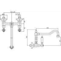 Смеситель для кухни Cezares Diamond Бронза арт-DIAMOND-LLP-02-Sw — фото 2, Смесители для кухни