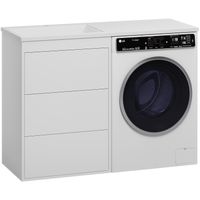 Тумба с раковиной Brevita Grafit 120 L Белая матовая арт-УТ000015087 — фото 1, Тумбы с раковиной