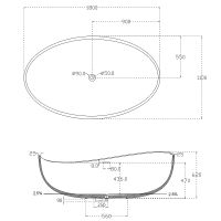 Товар: Ванна из искусственного камня Abber Stein 180x110 без гидромассажа арт-AS9639 - фото 6 Ванна из искусственного камня Abber Stein 180x110 без гидромассажа арт-AS9639 — фото 6, Ванны из искусственного камня