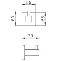 Товар: Крючок Frap F303 Сатин арт-F30305 - фото 2 Крючок Frap F303 Сатин арт-F30305 — фото 2, Крючки для полотенец