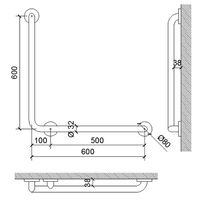 Поручень Nofer Сатин арт-15060.S — фото 2, Поручни для ванной