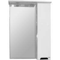 Зеркало со шкафом Mixline Прометей 65 R с подсветкой Белое арт-524714 — фото 1, Зеркальные шкафы в ванную