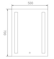 Зеркало Haiba 50 с подсветкой с сенсорным выключателем арт-HB663 — фото 2, Зеркала в ванную комнату