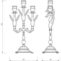 Подсвечник Migliore Luxor Золото арт-26146 — фото 3, Прочие аксессуары и комплектующие