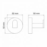 Крючок WasserKRAFT Asphe Розовое золото арт-K-77723 — фото 3, Крючки для полотенец