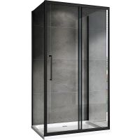 Душевой уголок Abber Schwarzer Diamant 100х100 профиль Черный стекло прозрачное арт-AG30100BH-S100B-S100B — фото 2, Квадратные душевые уголки