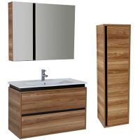 Тумба с раковиной Creavit Verti 100 подвесная Орех арт-VE0100.00.VV — фото 2, Тумбы с раковиной