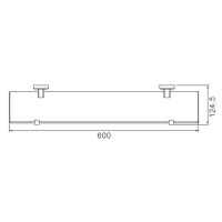 Стеклянная полка Gappo G38 Хром арт-G3807 — фото 7, Полки для ванной и душа