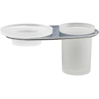 Стакан для зубных щеток с мыльницей WasserKRAFT Kammel Хром арт-K-8326 — фото 1, Стаканы для зубных щеток