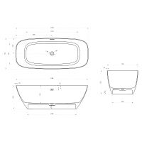Ванна из искусственного камня Abber Stein 170x72 без гидромассажа арт-AS9612-1.7 — фото 6, Ванны из искусственного камня