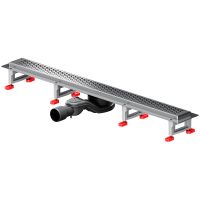 Душевой лоток AM.PM MasterFlow 80 с решеткой Хром матовый Cut Gradient арт-W01SC-P11-080-01SB — фото 1, Душевые лотки