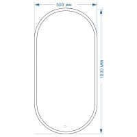 Зеркало Silver Mirrors Виола 50 с подсветкой Черное с сенсорным выключателем и диммером арт-LED-00002355 — фото 4, Зеркала в ванную комнату