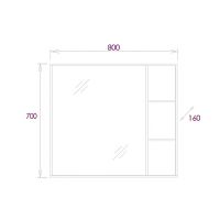 Зеркало Onika Тимбер 80.00У Дуб сонома арт-208091 — фото 5, Зеркала в ванную комнату