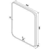 Зеркало Runo Руан 80 с подсветкой с сенсорным выключателем арт-00-00001289 — фото 5, Зеркала в ванную комнату
