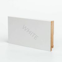 Плинтуса Deartio Эконом Белый МДФ 2050х100х16 мм арт-W06-100 — фото 1, Напольные плинтусы