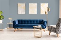 Обои Hygge 77 Colors Флизелин (1*10,05) Серый/Синий, Однотонные арт-C6 01 — фото 2, Обои для стен