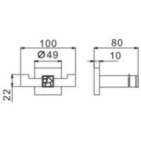 Двойной крючок CeramaLux Venezia Хром арт-88601A-1 — фото 2, Крючки для полотенец