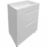 Тумба с раковиной Эстет Kare Luxe 60 Белая арт-ФР-00007072 — фото 1, Тумбы с раковиной