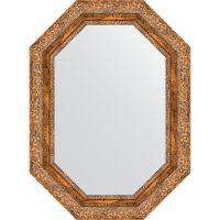 Зеркало Evoform Octagon 55x75 в багетной раме - Виньетка античная бронза 85 мм арт-BY 7153 — фото 1, Зеркала в ванную комнату
