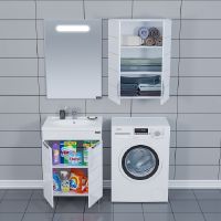 Подвесной шкаф СанТа Родос 60 Белый арт-406001 — фото 3, Шкафы для ванной