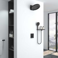 Душевая система Vincea Inspire с термостатом Черная матовая арт-VSFW-3I21MT3RMB — фото 2, Встраиваемые душевые комплекты