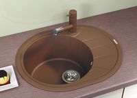 Кухонная мойка Florentina Родос-620 Мокко арт-20.245.B0620.303 — фото 2, Кухонные мойки