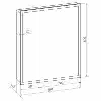 Зеркальный шкаф Континент Reflex LED 70 с подсветкой Белый арт-МВК026 — фото 15, Зеркальные шкафы в ванную
