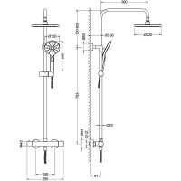 Душевая система Aquatek Европа с термостатом Хром арт-AQ2343CR — фото 4, Душевые стойки