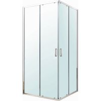 Душевой уголок Berges Solo S 100х100 профиль Хром сильвер стекло прозрачное арт-061121 — фото 1, Квадратные душевые уголки
