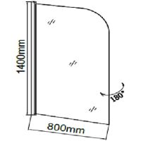 Шторка на ванну Grossman 80 Хром арт-GR-100 — фото 3, Шторки для ванной распашные