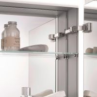 Зеркальный шкаф Emco Asis prime 100 с подсветкой Серебро арт-9497 060 83 — фото 3, Зеркальные шкафы в ванную