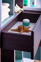 Шкаф пенал Бриклаер Кристалл 60 Софт Графит Ясень Анкор темный Муссон арт-4627125414763 — фото 4, Пеналы для ванной комнаты