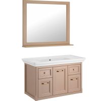 Комплект мебели для ванной ASB-Woodline Толедо 105 Капучино арт-11196+11211+23538 — фото 1, Комплекты мебели для ванной