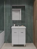 Тумба с раковиной Orange Таис 60 напольная Белый глянец арт-Ta-60TUW+RA — фото 5, Тумбы с раковиной