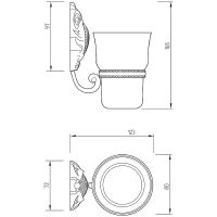 Стакан для зубных щеток Migliore Cleopatra Хром арт-16649 — фото 2, Стаканы для зубных щеток
