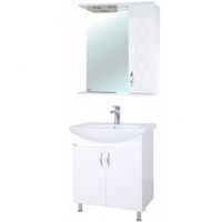 Зеркало со шкафом Bellezza Элеганс 60 R с подсветкой Белое арт-4618609521015 — фото 2, Зеркальные шкафы в ванную