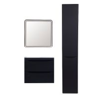 Тумба под раковину Style Line Бергамо 60 подвесная Черная антискрейч арт-СС-00002318 — фото 5, Тумбы под раковину