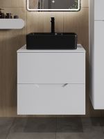 Тумба с раковиной Orange Line 60 подвесная Белая матовая арт-Li-60TuwMDF+B01-475MB — фото 3, Тумбы с раковиной