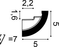 Профиль для скрытого освещения Orac Decor 2000x50x50 мм арт-C362 — фото 2, Карнизы