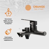 Смеситель для ванны Orange Aristo Черный арт-M19-300b — фото 2, Смеситель для ванны