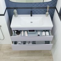 Товар: Тумба под раковину Caprigo Lento 100 подвесная Серая матовая арт-36214-SF028 - фото 3 Тумба под раковину Caprigo Lento 100 подвесная Серая матовая арт-36214-SF028 — фото 3, Тумбы под раковину