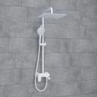 Душевая система WasserKRAFT Белая матовая арт-A185.254.155.WM — фото 9, Душевые стойки