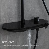 Душевая система Gappo Черная матовая арт-G2495-86 — фото 9, Душевые стойки