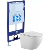 Комплект унитаза с инсталляцией Aquatek с сиденьем Микролифт арт-SET AQUATEK ЕВРОПА — фото 3, Комплекты унитаз + инсталляция