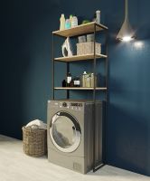 Стеллаж 1MarKa Grunge Loft 65 над стиральной машиной Дуб вотан арт-Ц0000005440 — фото 2, Стеллажи для ванной комнаты