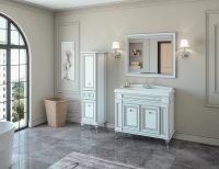 Шкаф пенал Caprigo Fresco 42 L Белый матовый арт-10650L-В016 — фото 3, Пеналы для ванной комнаты